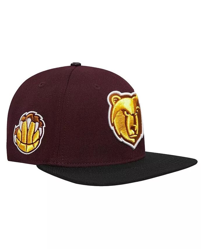 

Мужская двухцветная кепка Snapback Memphis Grizzlies Gold Rush бордово-черная Pro Standard, красный