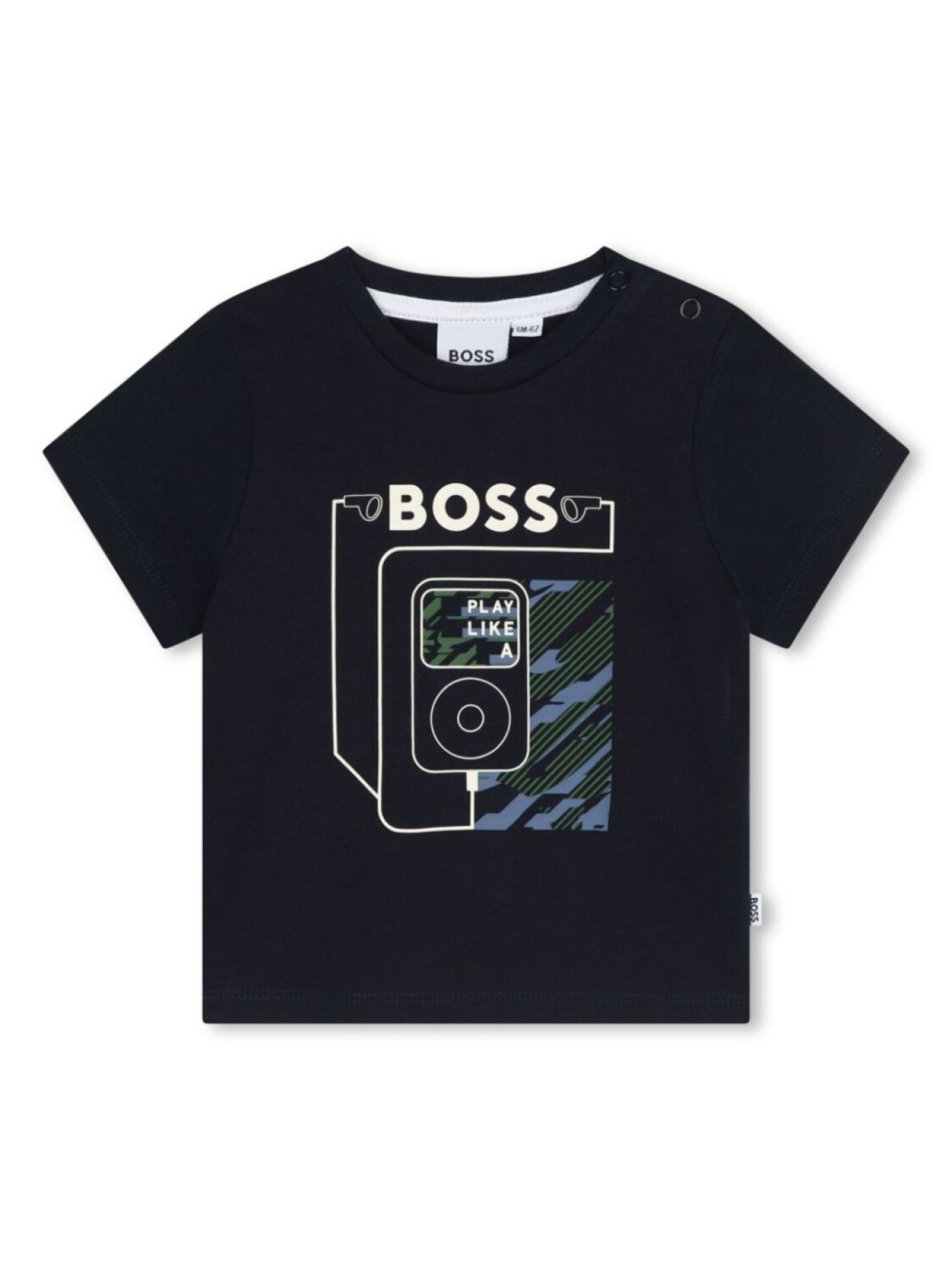 

BOSS Kidswear футболка с графичным принтом, синий