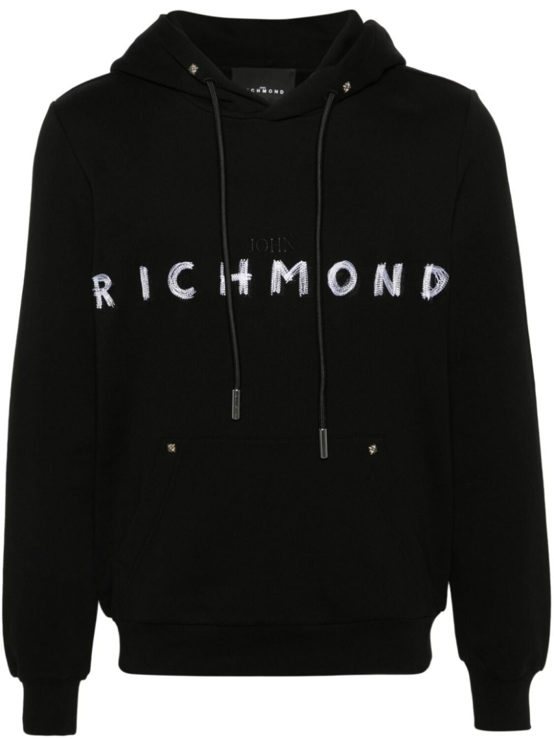 

John Richmond худи с вышитым логотипом, черный