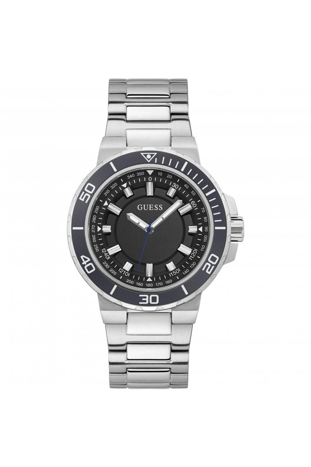 

Модные аналоговые кварцевые часы из нержавеющей стали - Gw0426G1 Guess, серебро