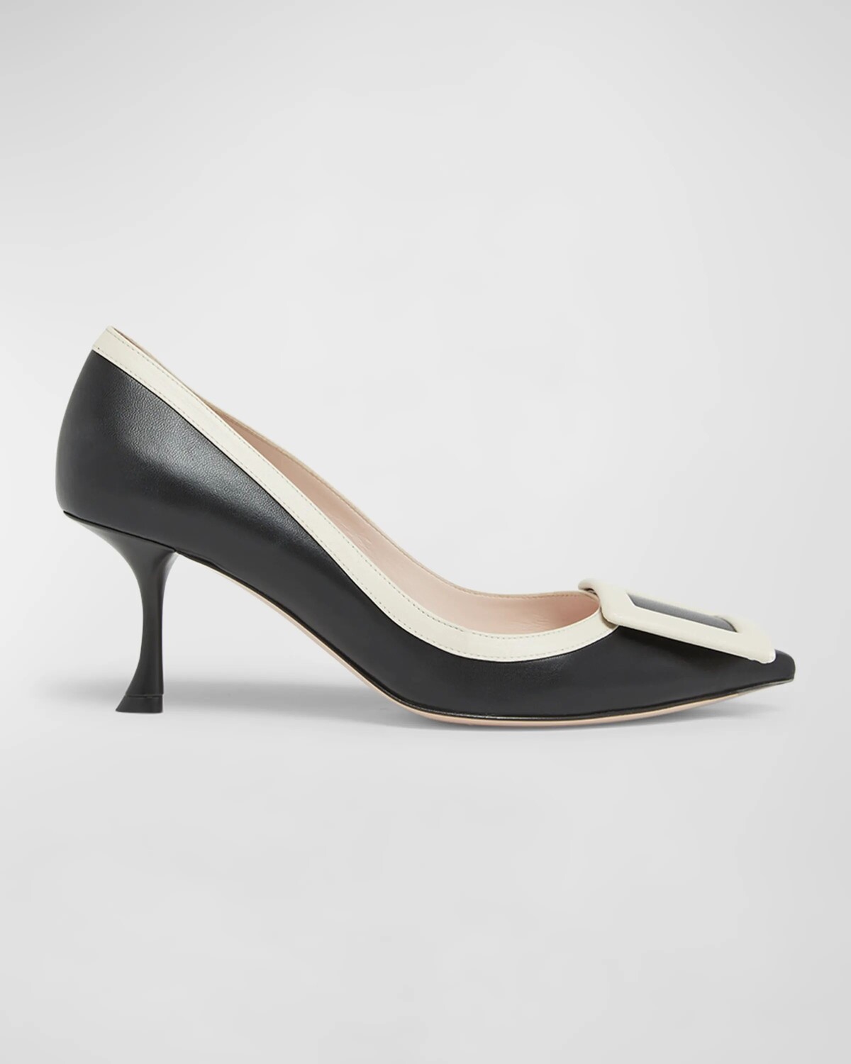 

Кожаные туфли «Вив в городе» с пряжкой Roger Vivier, цвет Black/White