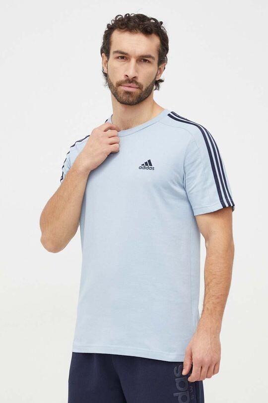

Хлопковая футболка adidas, синий