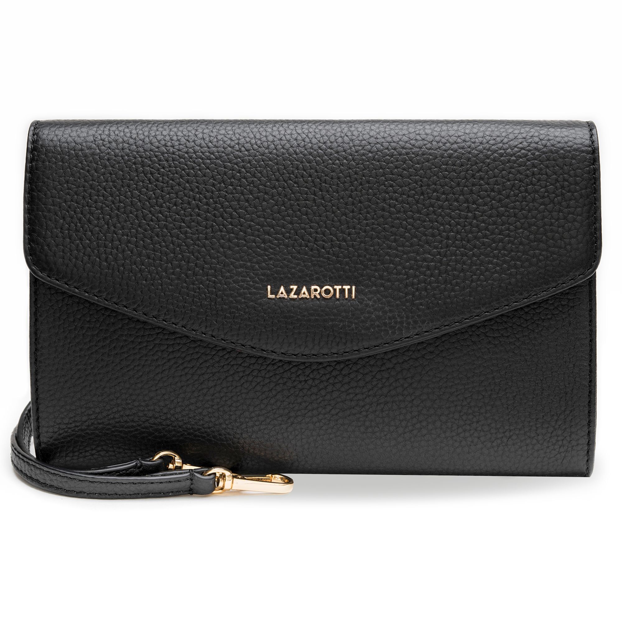 Клатч Lazarotti Bologna Leather Tasche Leder 23 cm, черный