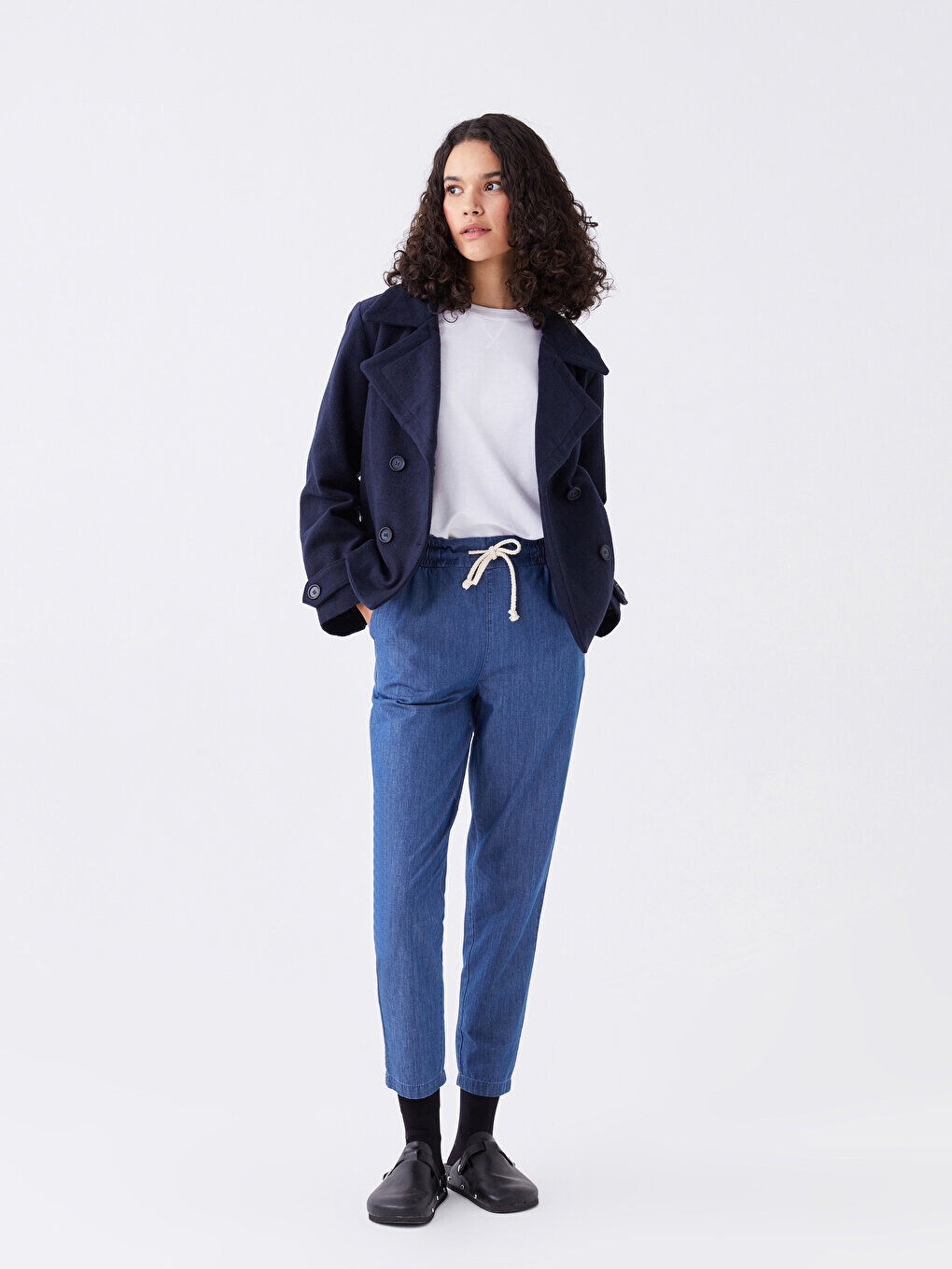 

Женские джинсовые брюки Baggy Fit LCW Jeans, среднее индиго родео