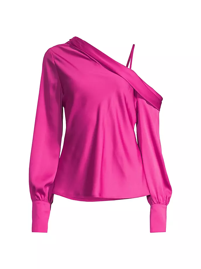 

Топ на одно плечо Vintage Glam Donna Karan New York, цвет deep magenta