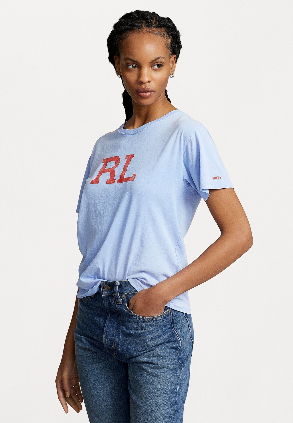 

Футболка с принтом Polo Ralph Lauren, Синий