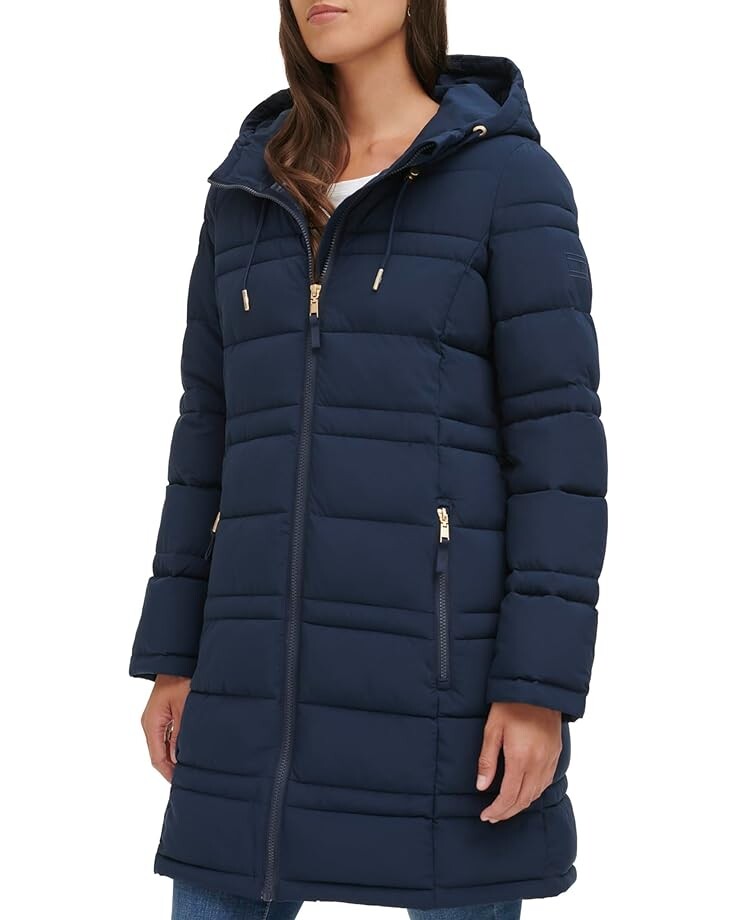 

Куртка Tommy Hilfiger Zip-Up Packable Long Jacket, темно-синий