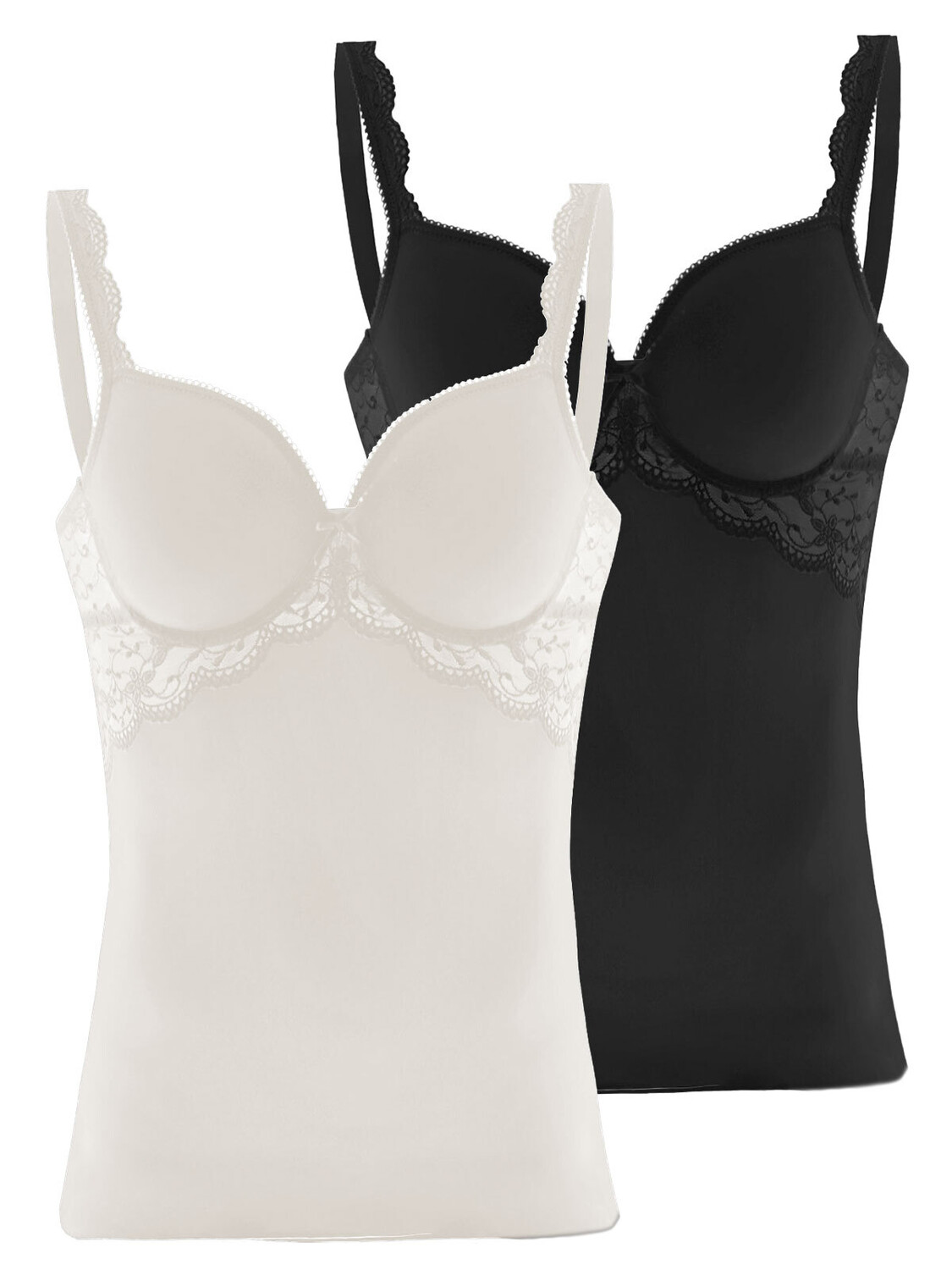 

Майка Nina von C. 2er Pack Spacer BH Hemd, цвет champagner schwarz