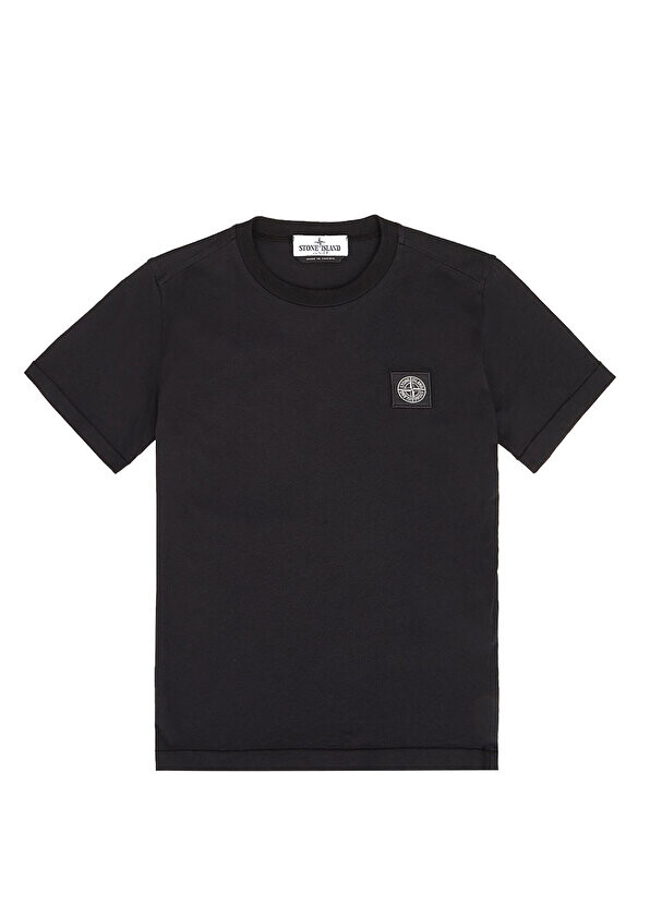 

Белая футболка для мальчика с логотипом Stone Island