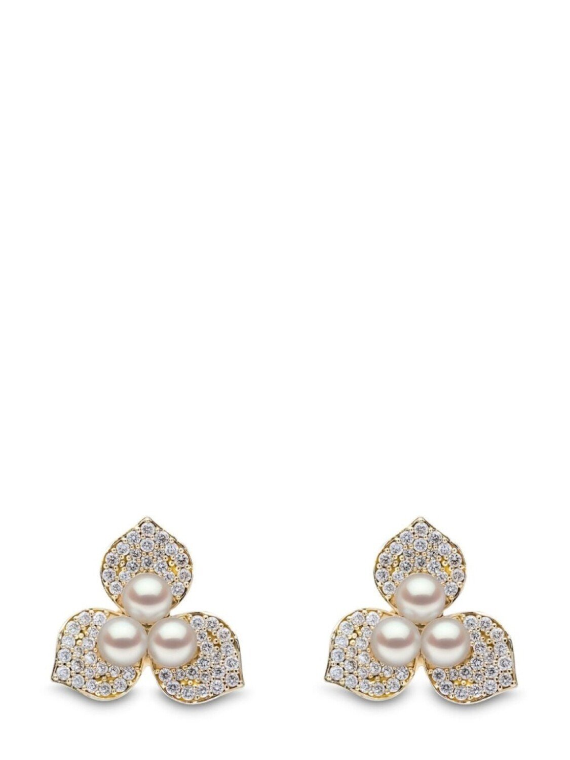 

Серьги Petal из желтого золота с жемчугом и бриллиантами Yoko London, золотой