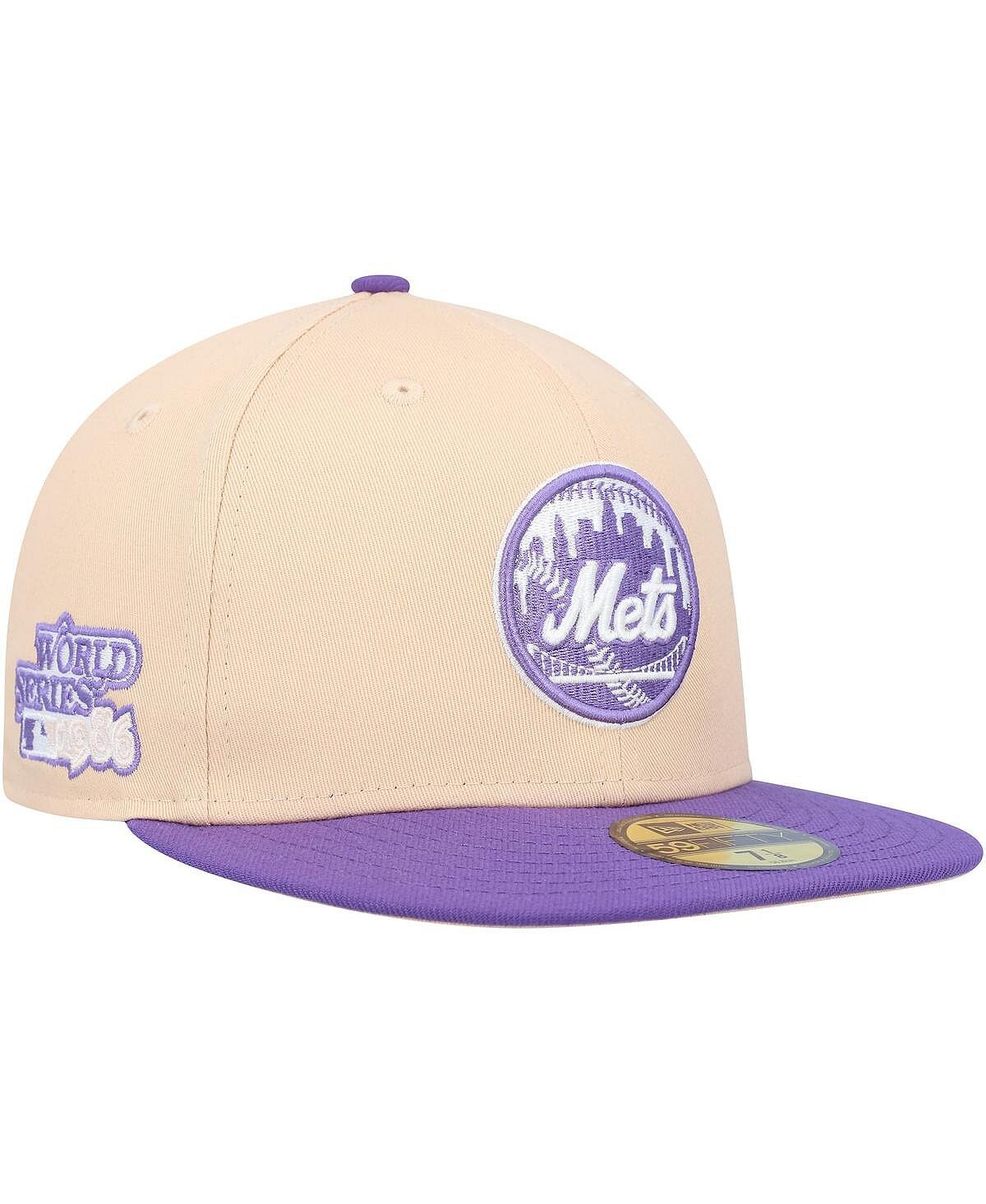 

Мужская персиково-фиолетовая бейсболка New York Mets World Series 1986 с боковой нашивкой 59FIFTY. New Era