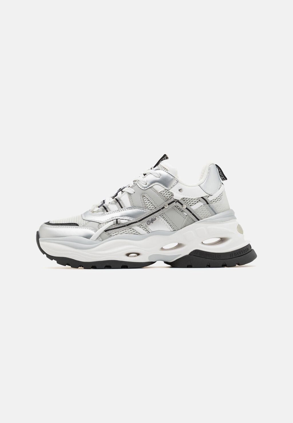 

Кроссовки низкие TRIPLET HOLLOW UNISEX Buffalo, цвет silver/black/white