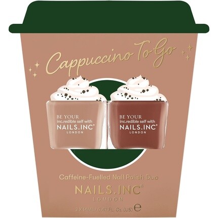 

Лак для ногтей Nails.INC Cappuccino To Go Duo Brown 14 мл Nails Inc