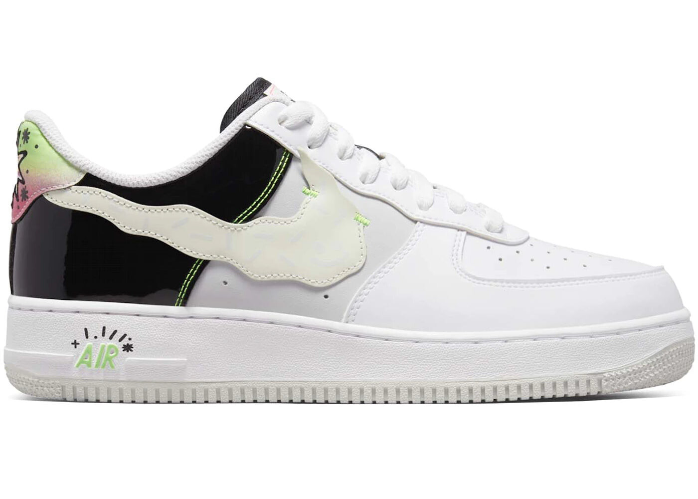 

Кроссовки Nike Air Force 1 Low '07 LV8 Pop Art, белый / черный / зеленый