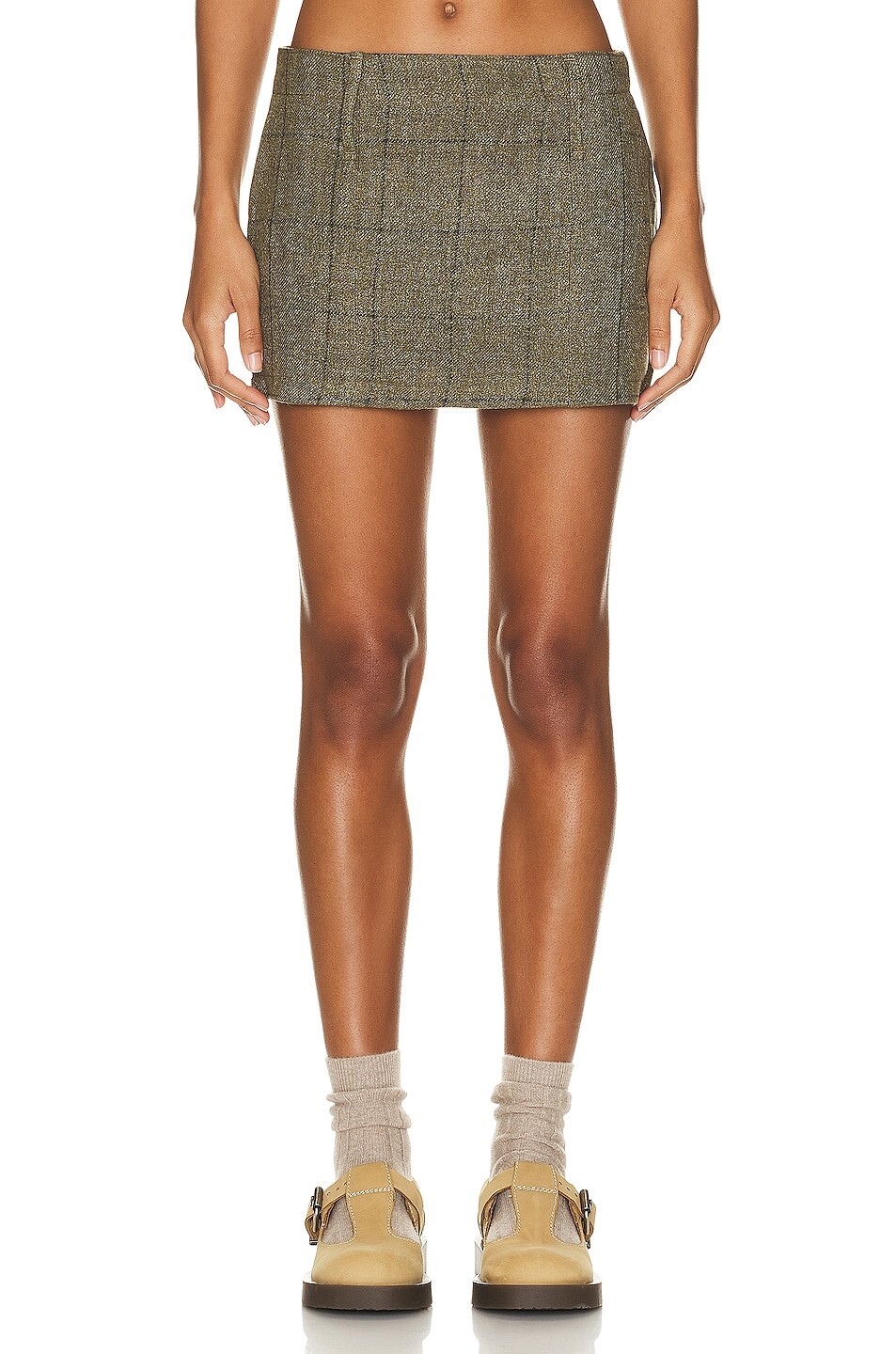 

Юбка мини Mimchik Wool, цвет Olive Check
