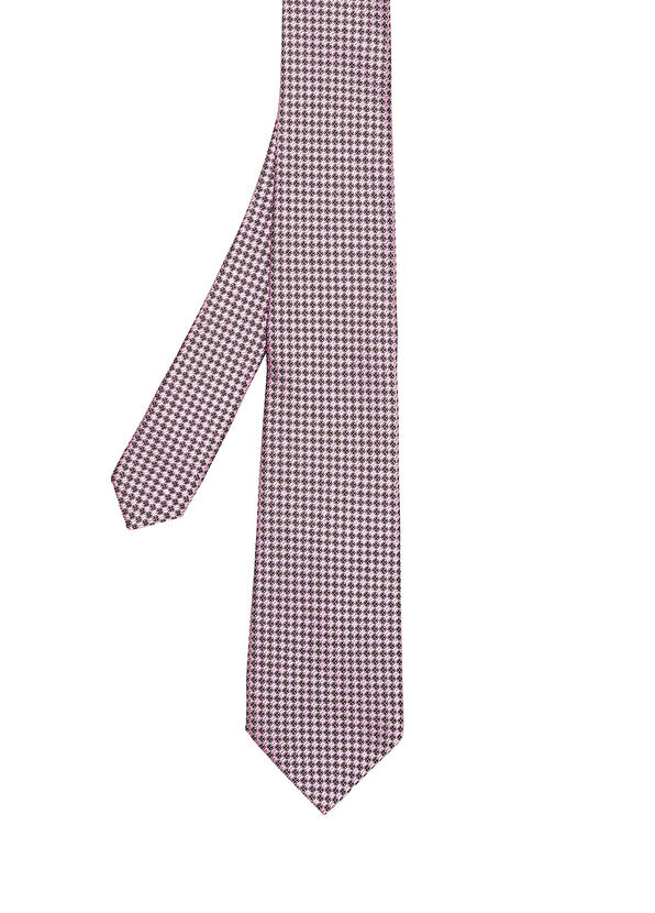 

Розовый шелковый галстук с микро-узором Lanvin