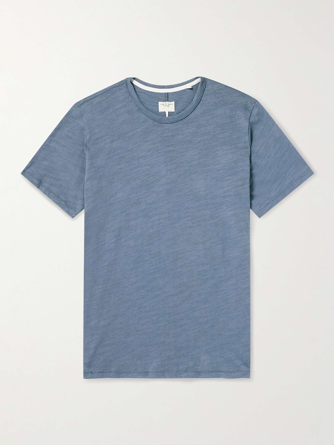 

Классическая футболка Flame Slub из хлопкового джерси RAG & BONE, синий
