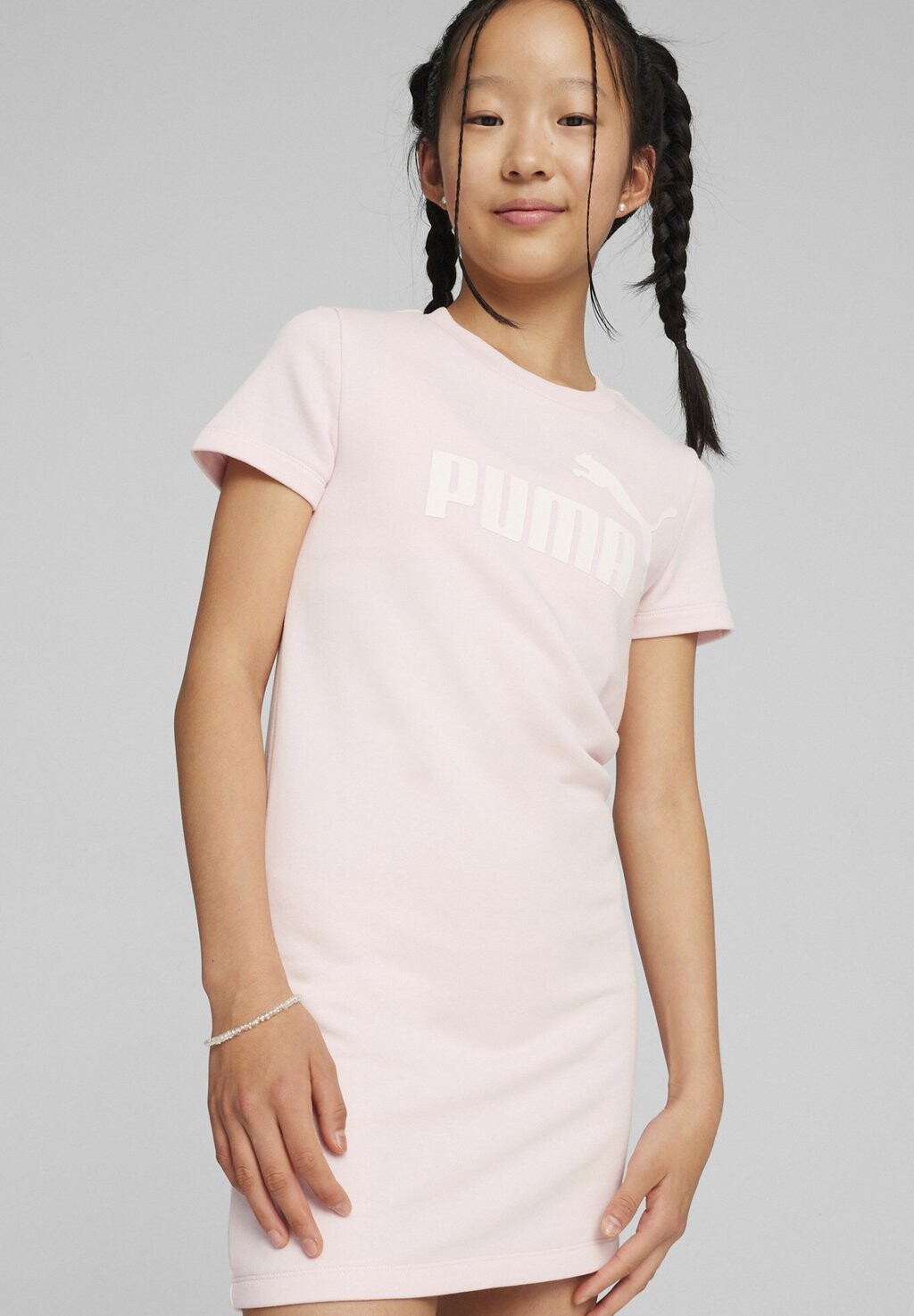 Платье из джерси ESSENTIALS LOGO JUGEND Puma, цвет whisp of pink кроссовки puma flexfocus lite better knit цвет rose quartz whisp of pink