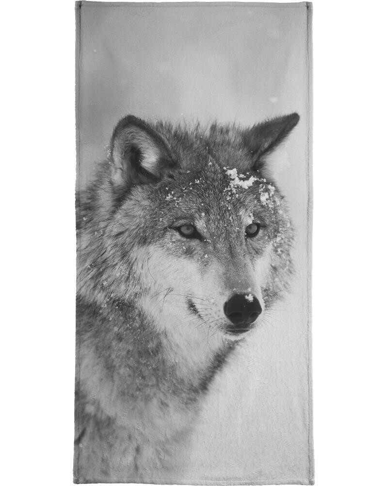 

Полотенце для ванной Juniqe The Wolf, серый