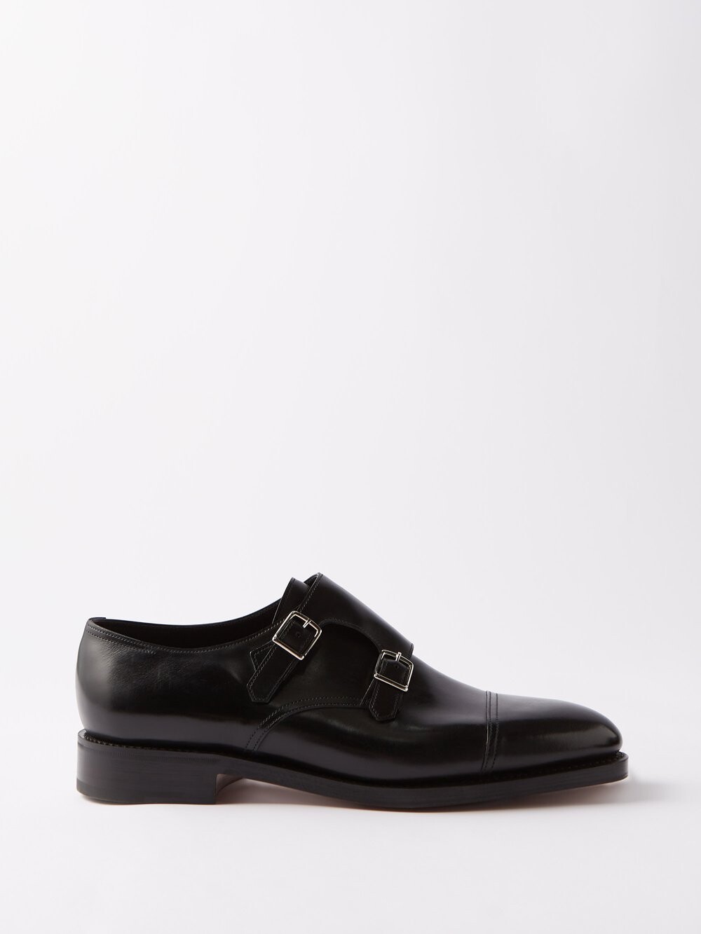 

Кожаные туфли william с монками John Lobb, черный
