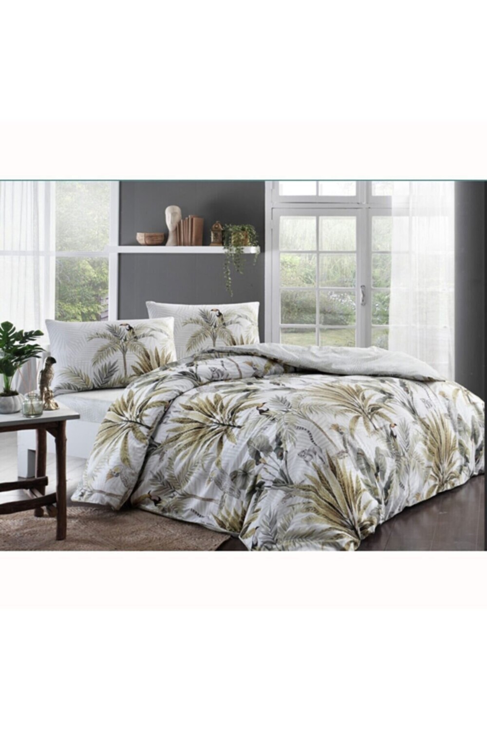 

Комплект пододеяльников Linens Allday Laurel Satin двойной, зеленый