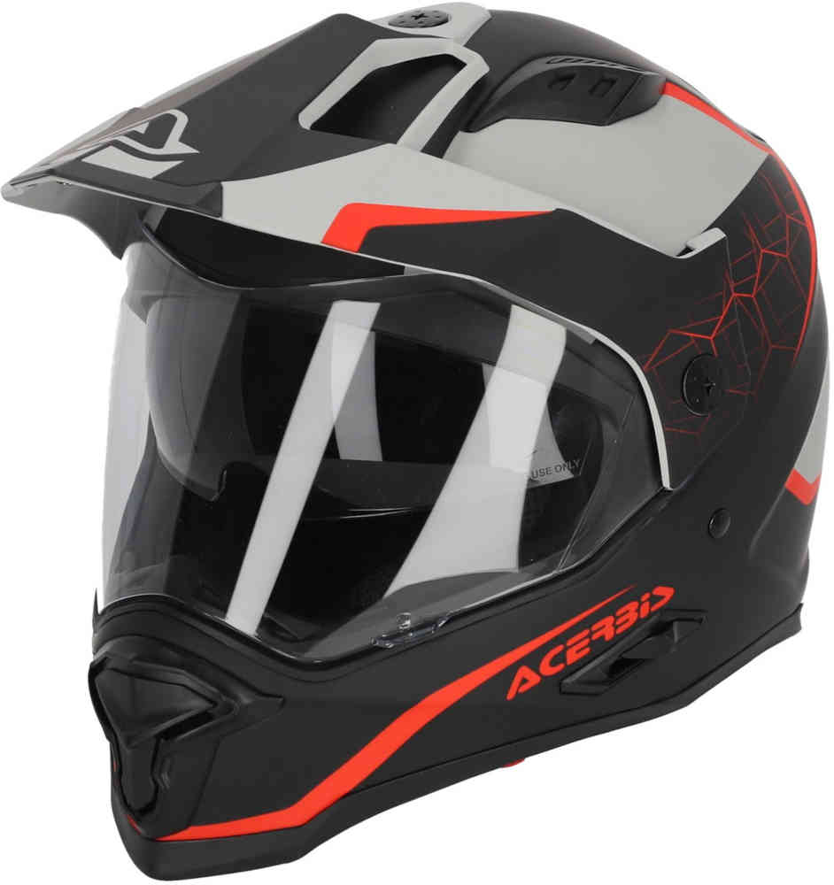 Реактивный шлем Acerbis, черный матовый/красный цена и фото