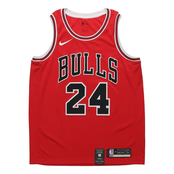 Майка Nike NBA Basketball Jersey SW Fan Edition Chicago Bulls Markkanen 24 Red, красный red nba jersey chicago bulls 23 jordan sports jerseys yellow red jersey 2021 hot sale