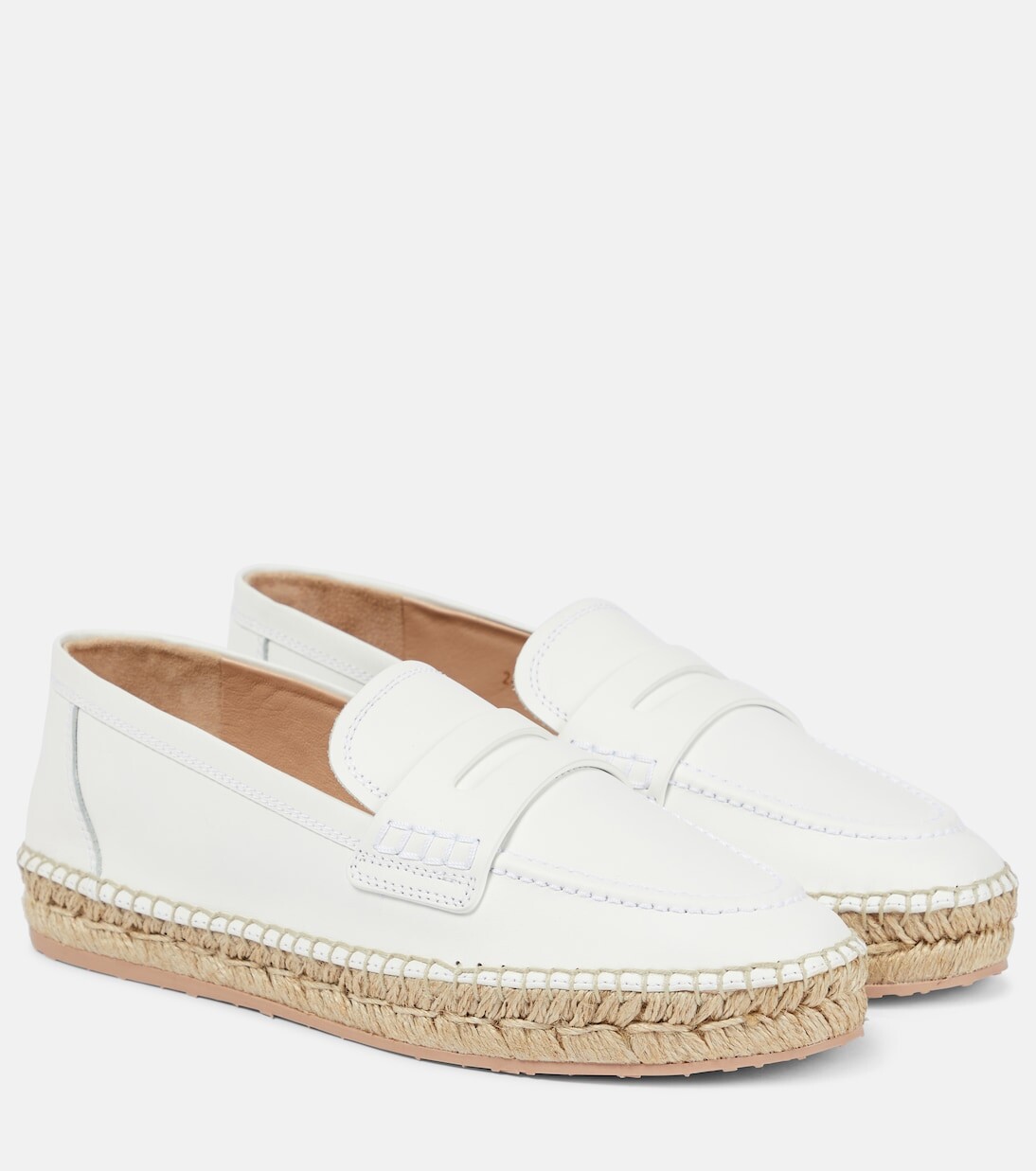 

Кожаные лоферы-эспадрильи lido Gianvito Rossi, белый