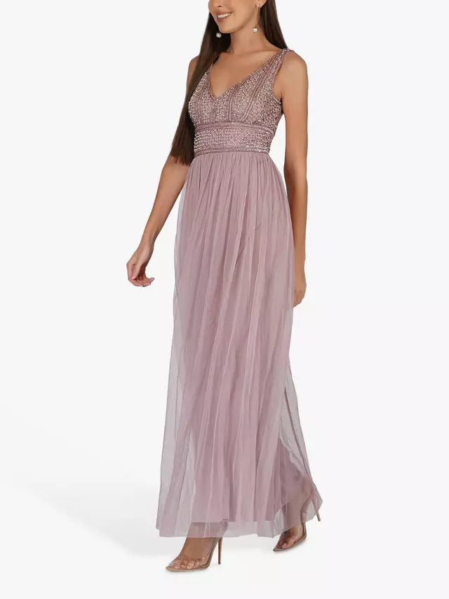 

Платье Lace & Beads New Mulan Maxi, цвет mauve
