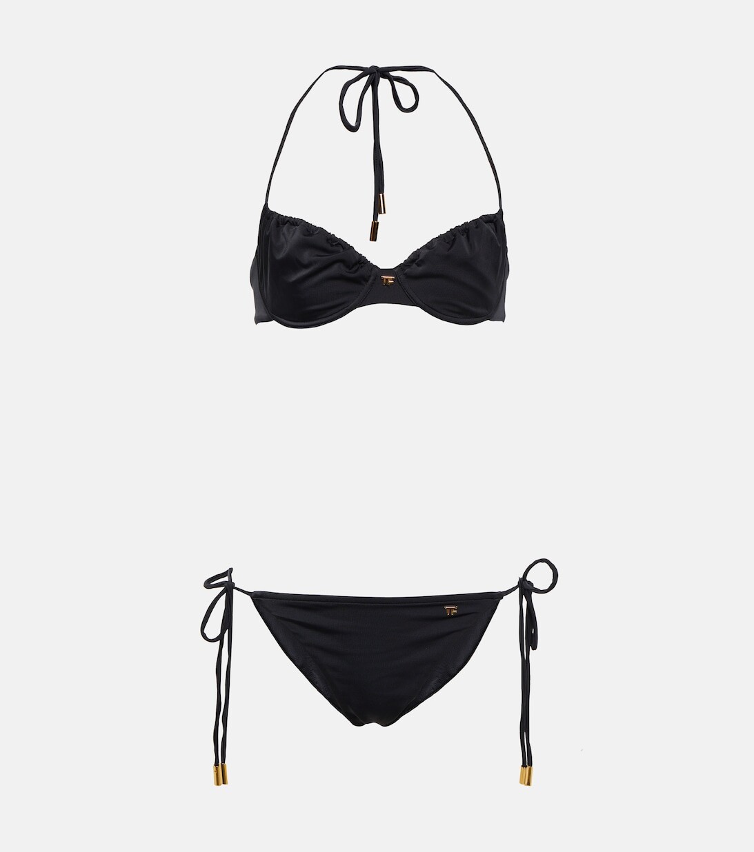 

Бикини со сборками и логотипом TOM FORD, черный