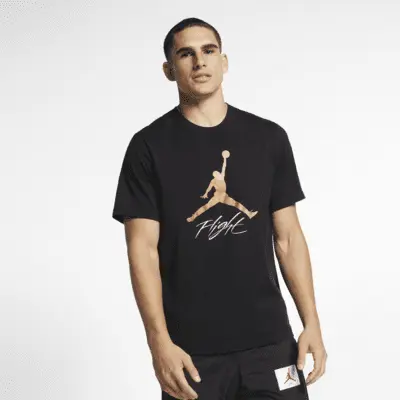 

Футболка Jordan Jumpman Flight, цвет Black/Metallic Gold
