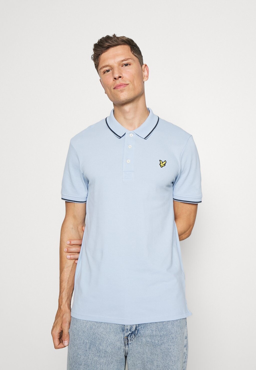 

Рубашка-поло TIPPED Lyle & Scott, светло-синий/темно-синий
