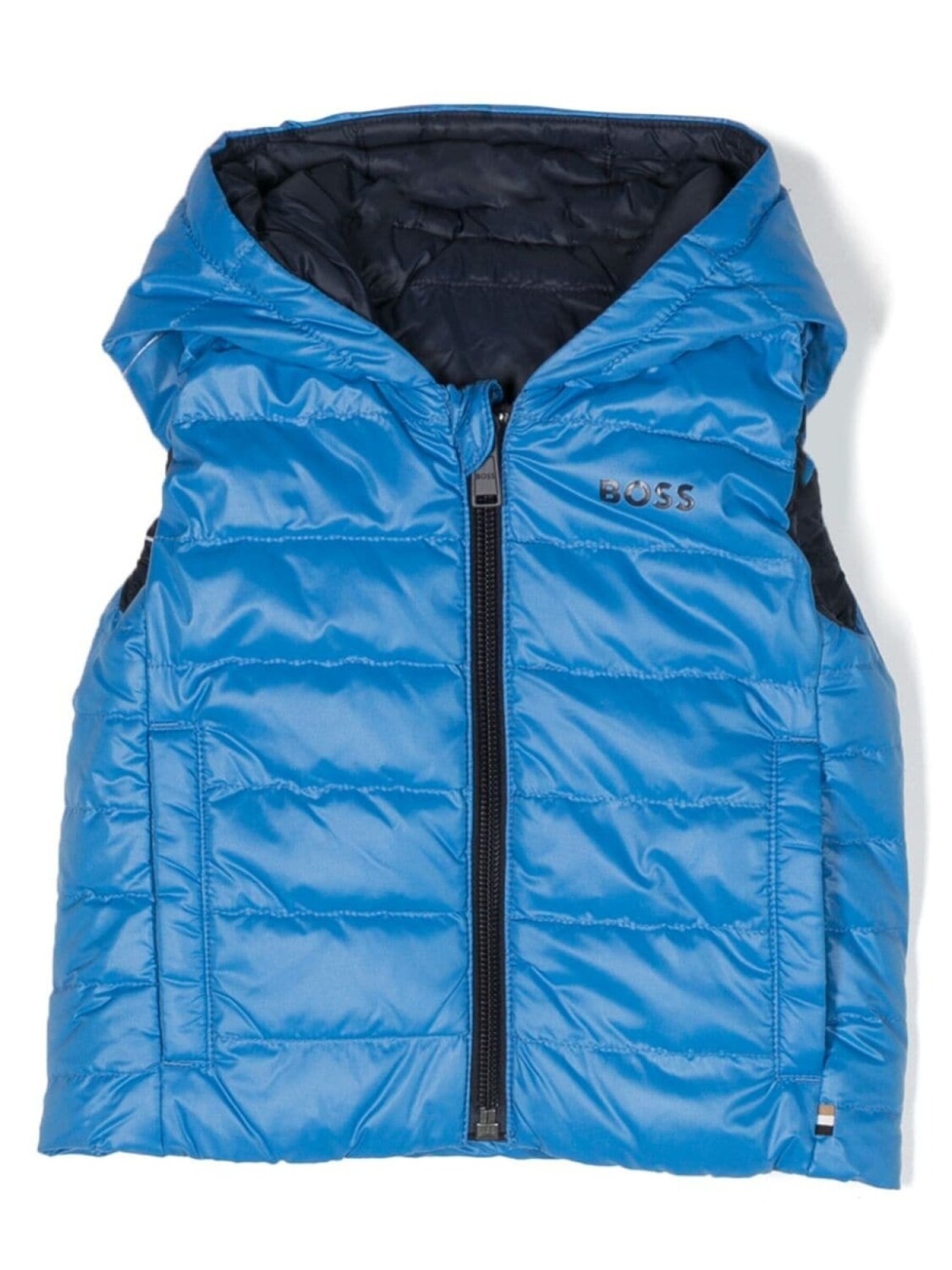 

BOSS Kidswear двусторонний дутый жилет, синий