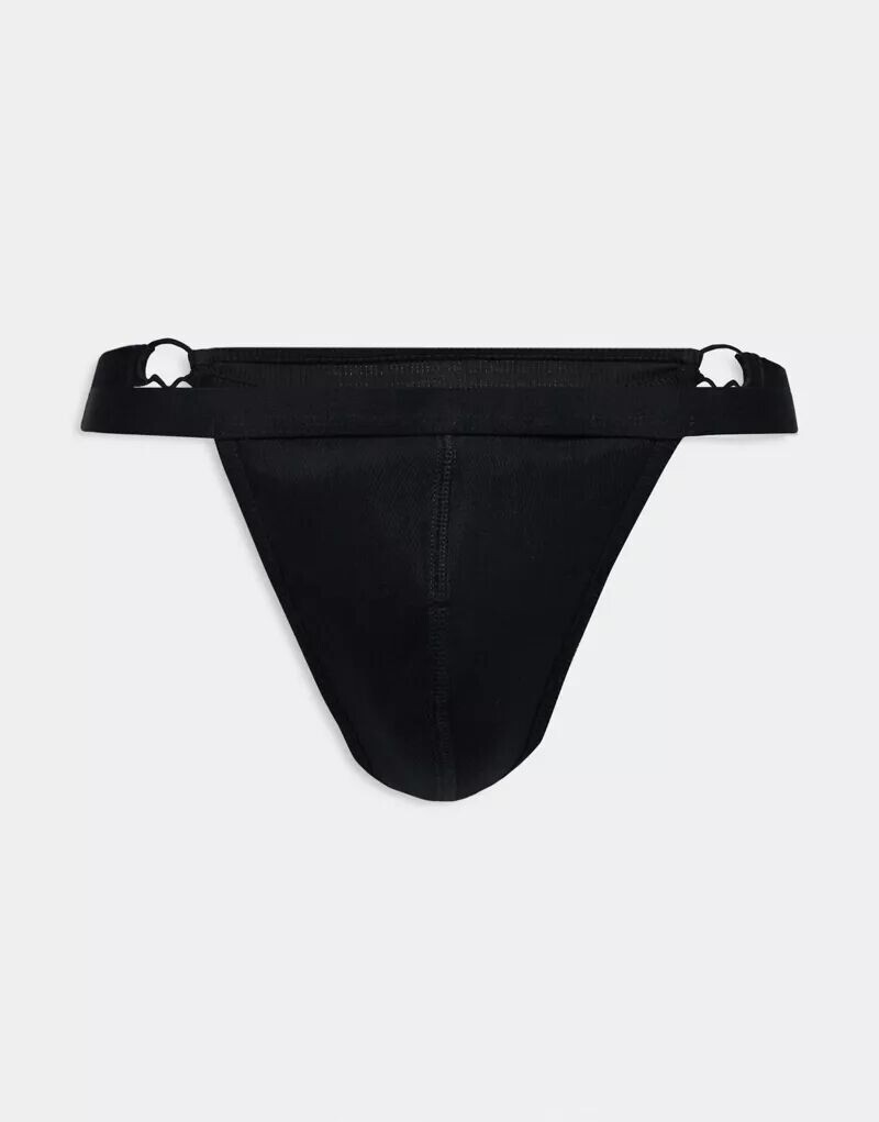 

Черные стринги с боковыми бретелями ASOS