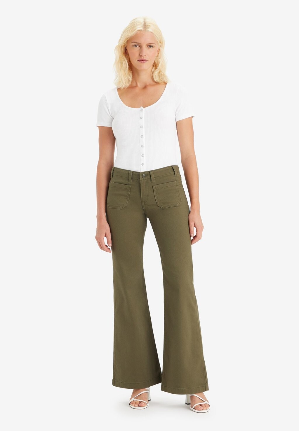 

Брюки Flare Pant Levi's, цвет olive night