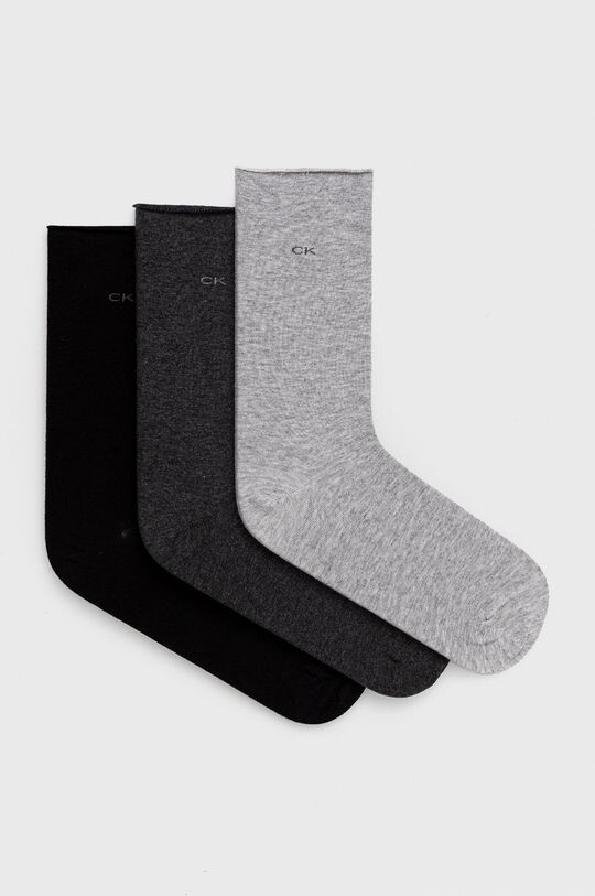 

Носки (3 пары) Calvin Klein, серый