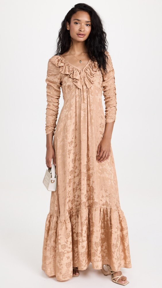 

Платье byTiMo Jacquard Ruffle, карамельный