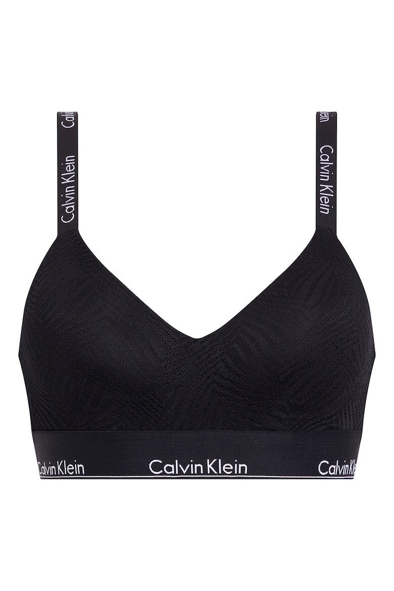 

Бюстгальтер с тисненым логотипом Calvin Klein, черный