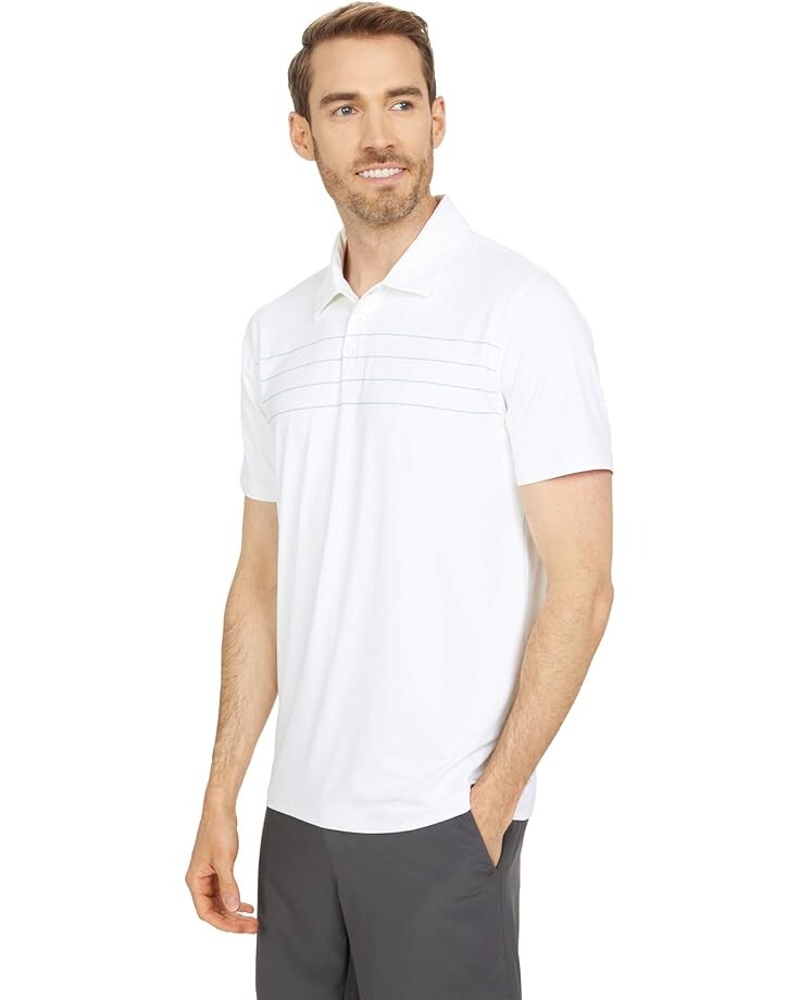 Поло The Normal Brand Fore Stripe Performance Polo, белый