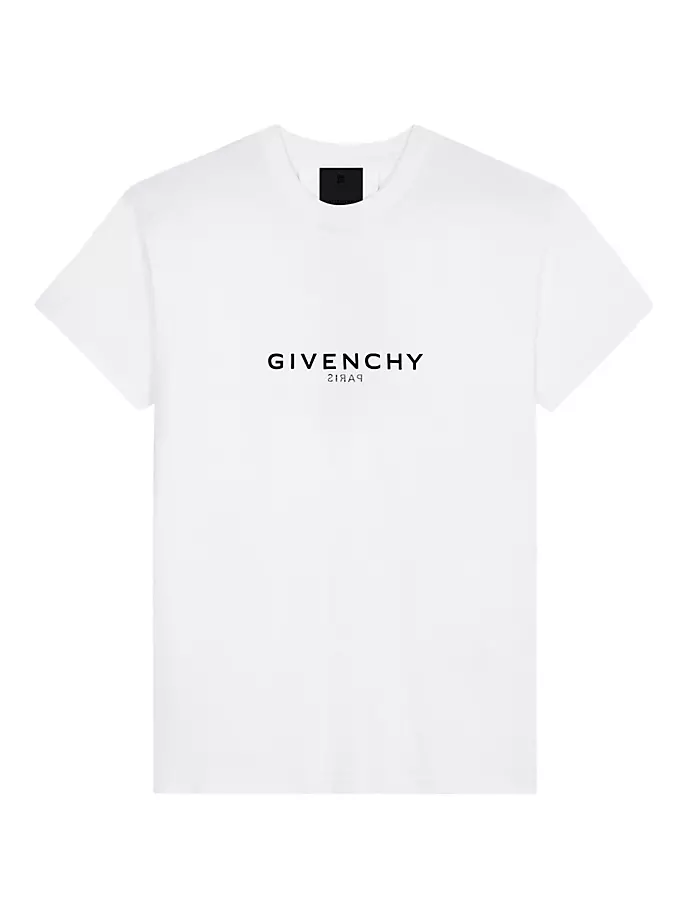 

Приталенная футболка с логотипом и короткими рукавами Givenchy, белый