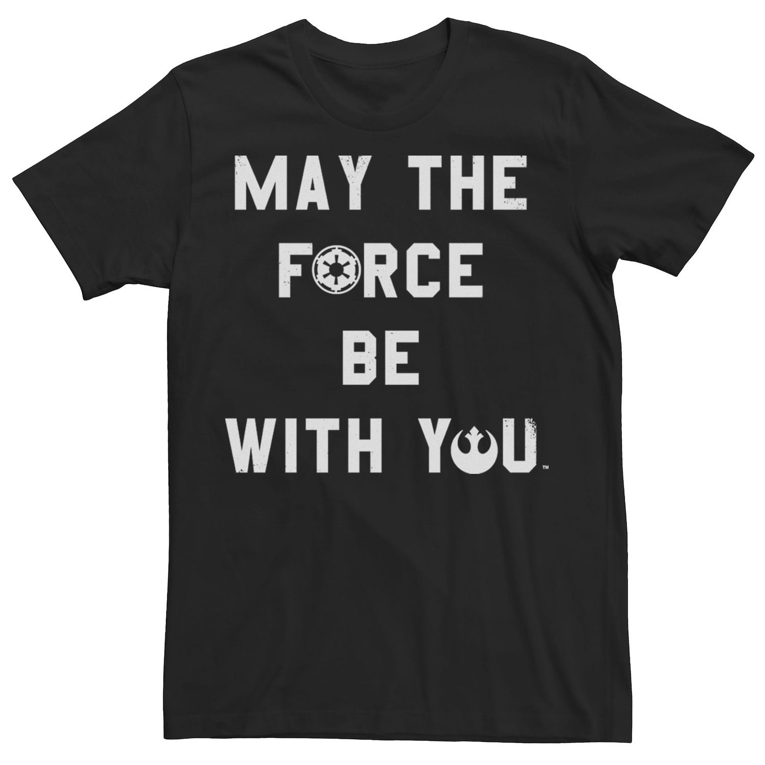 Мужская рваная футболка «Да пребудет с тобой сила» Star Wars