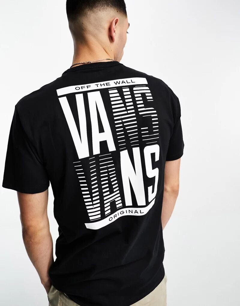 

Черная футболка Vans Off The Wall с принтом на спине, Черный