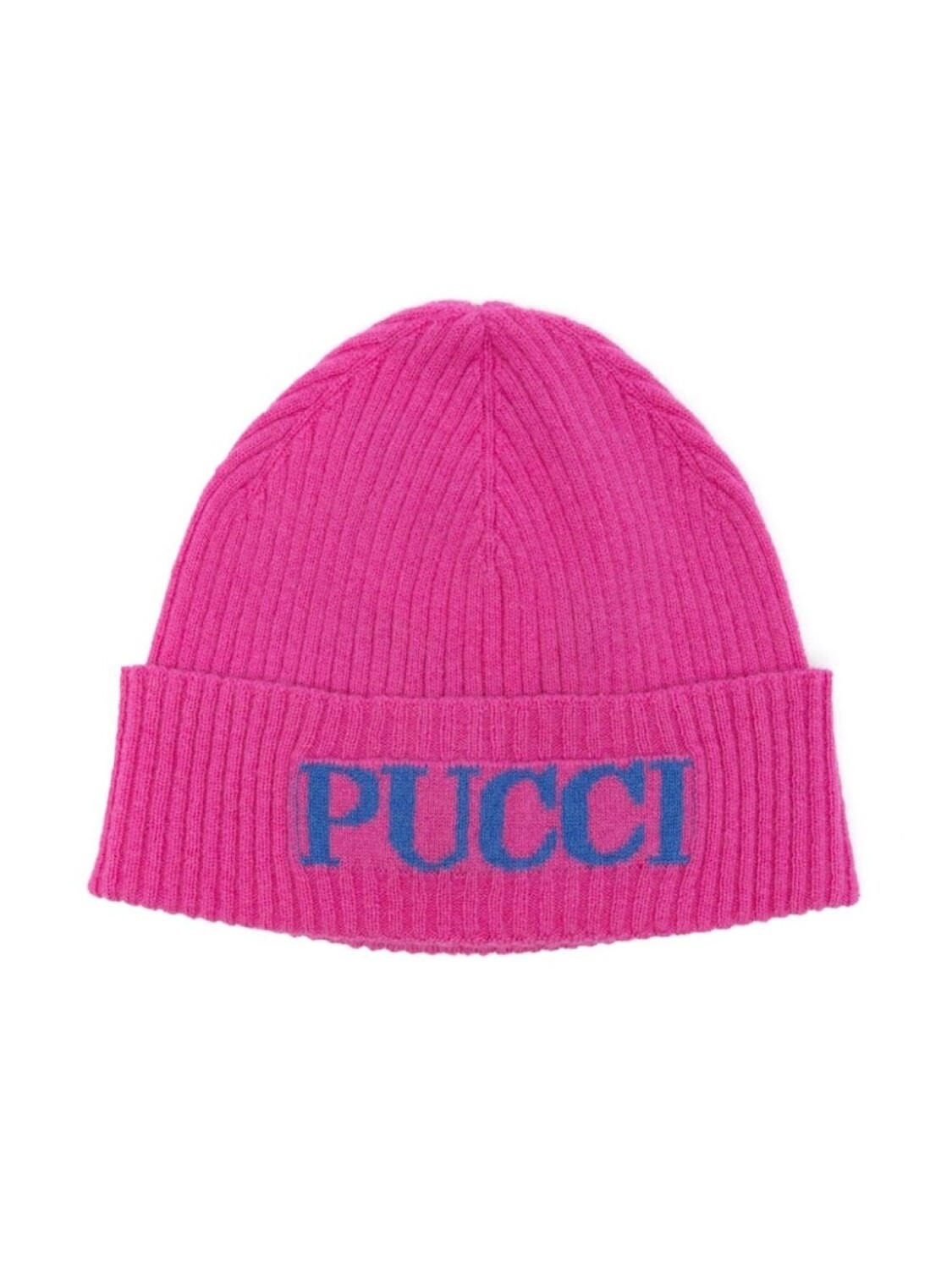 

PUCCI Junior шапка бини в рубчик с жаккардовым логотипом, розовый