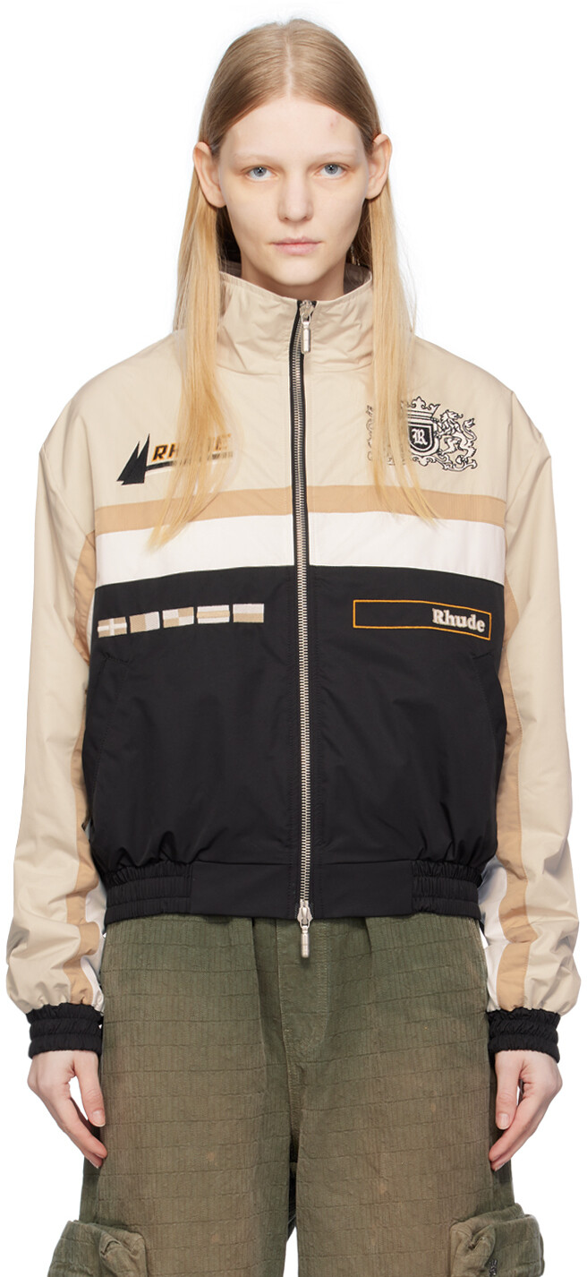 

Черно-бежевая парусная куртка Rhude, Черный