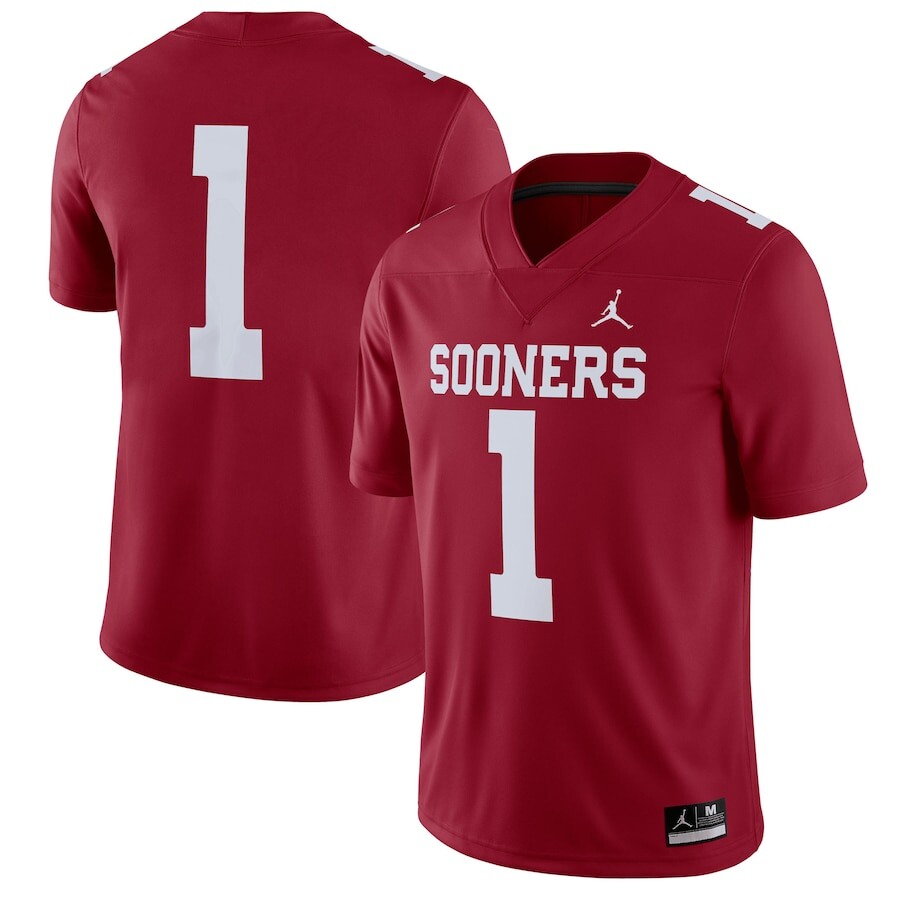 

Джерси Jordan Brand Oklahoma Sooners, малиновый