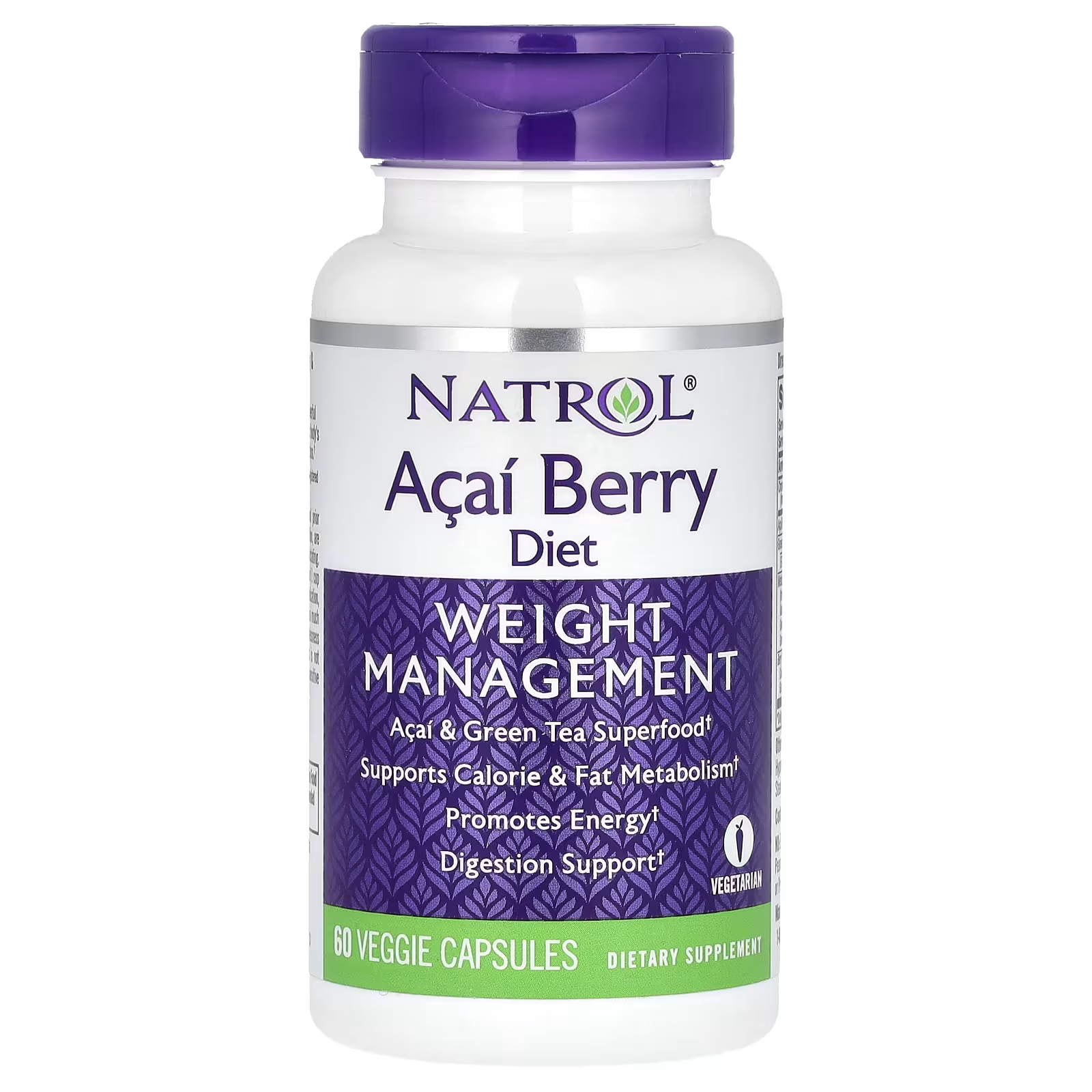 Суперфуд Natrol Acai Berry Diet, 60 растительных капсул