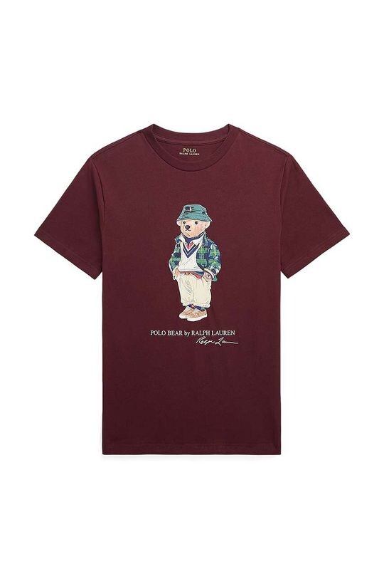 

Детская хлопковая футболка Polo Ralph Lauren, бордовый
