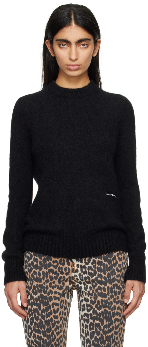 цена Черный свитер с круглым вырезом Ganni