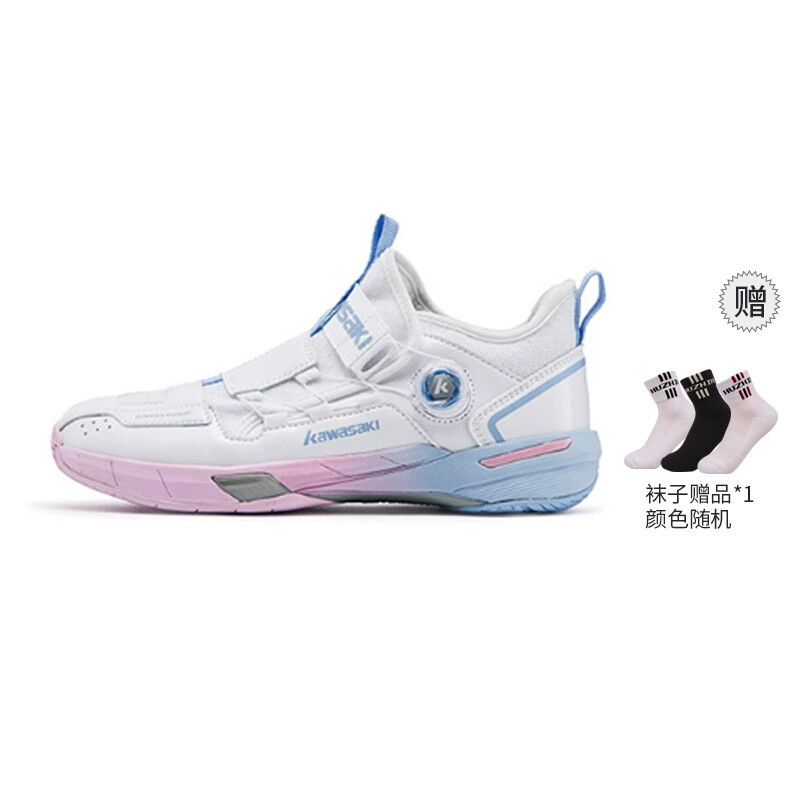 

Кроссовки Kawasaki Badminton Shoes Unisex Mid-top, цвет Crossing 2.0 Mid White/Dolphin Blue + Badminton Socks