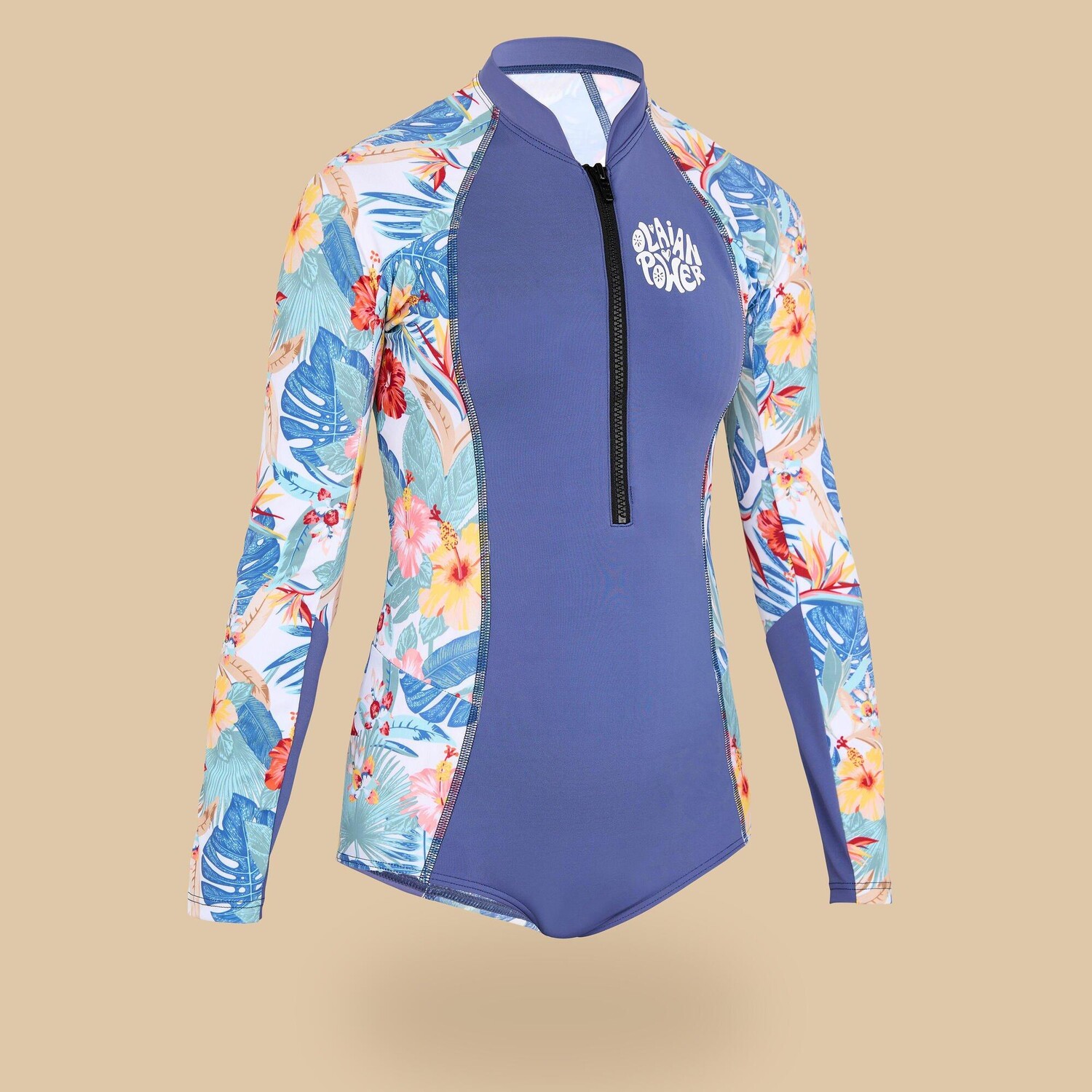 

Сплошной купальник с длинными рукавами Decathlon Storm Olaian, белый